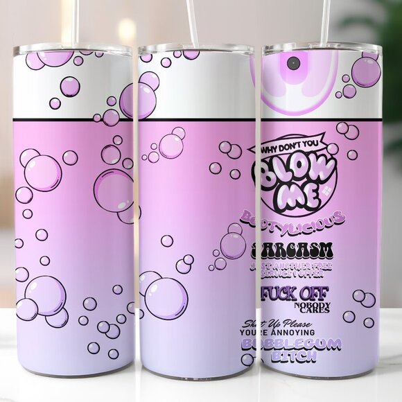 Handmade Other - Blow Me Spray Bubblegum Ombre Funny 20oz Skinny Tumbler